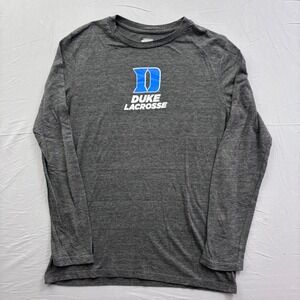 Lacrosse Unlimited Duke Lacrosse Long Sleeve Graphic Tee Mens XL Gray Heather